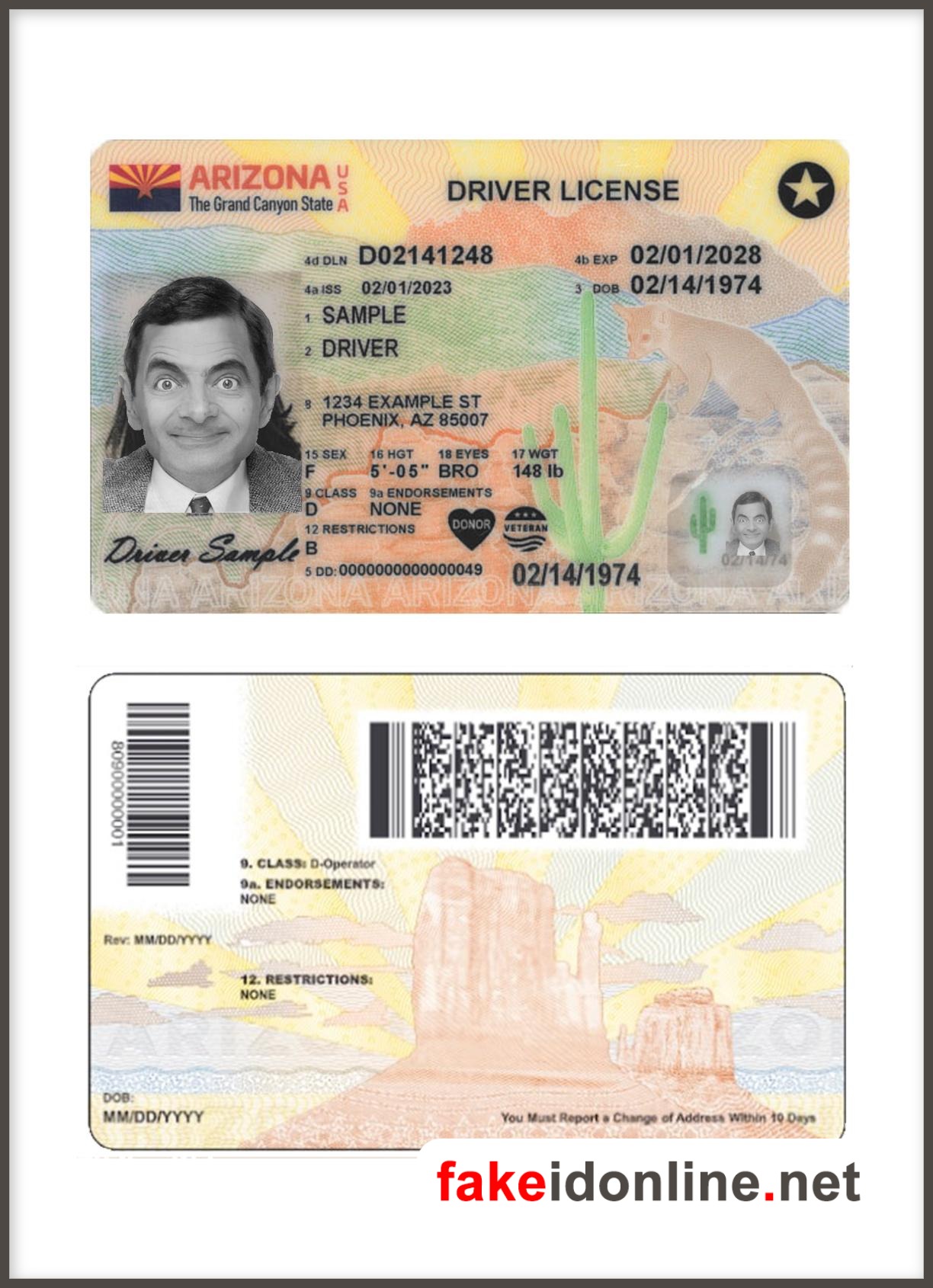 Arizona Driver License New 1200dpi